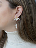 Hermina Athens gold plated Fedra pearl earrings - British product