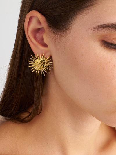 Next Hermina Athens Gold Plated Sun Earrings- Buy online at McGrocer