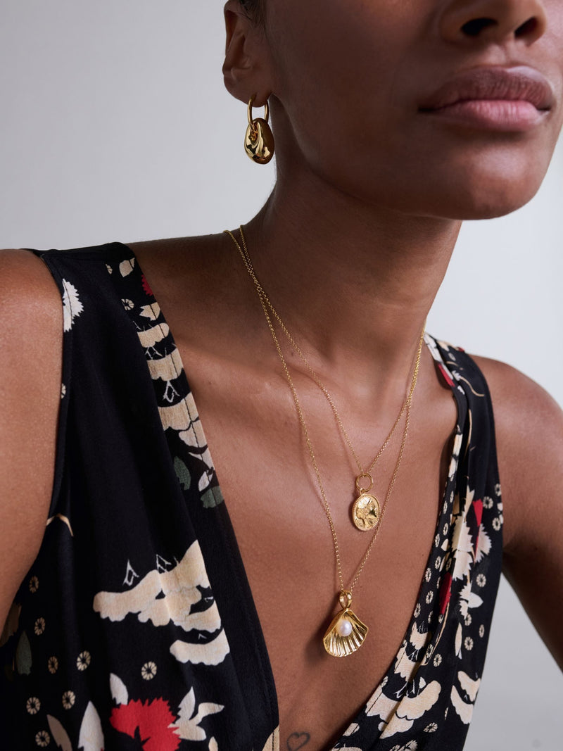 Hermina Athens gold plated Kochyli thin chain necklace, imported from the UK