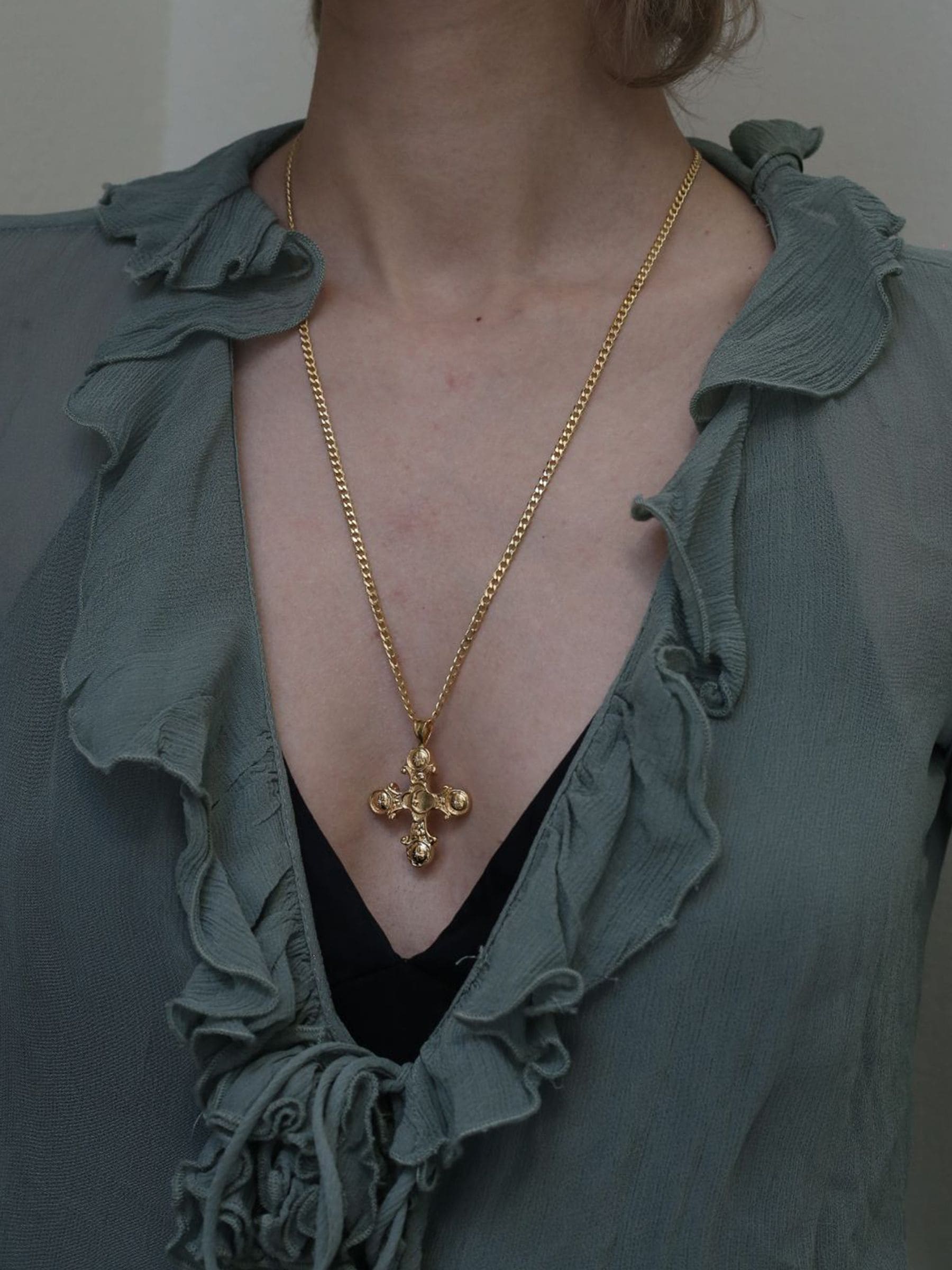 Hermina Athens King Neptune Anchor Chain Necklace, UK version