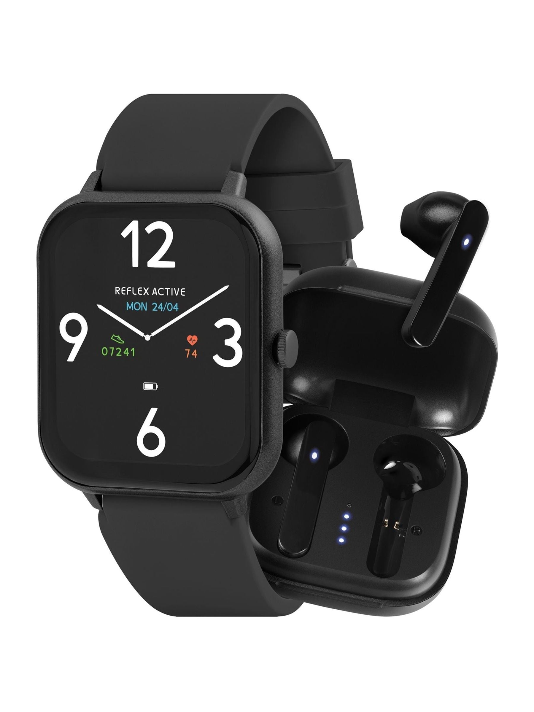 Reflex Active smartwatch earbud set Black Series 17, imported from the UK
