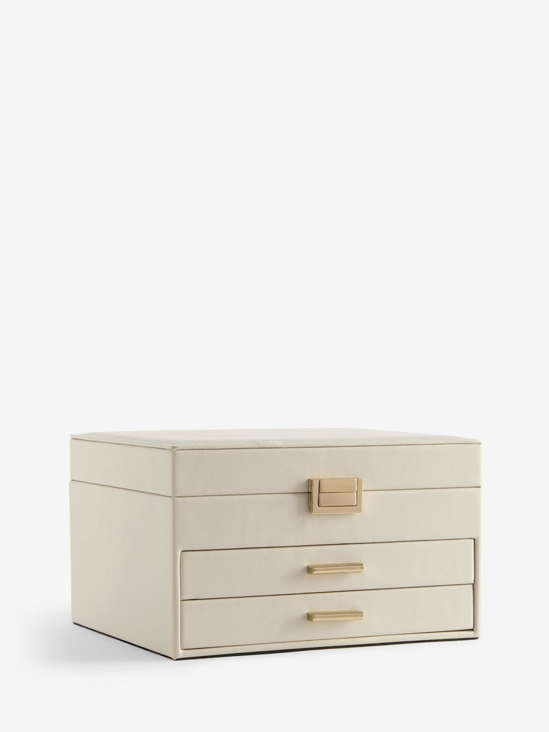 Faux leather jewellery box - British product