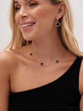 Gold Plated and Tigers Eye Clover Huggie Earrings