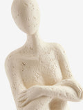 Natural Scandi sitting figure ornament 22.5cm - British product