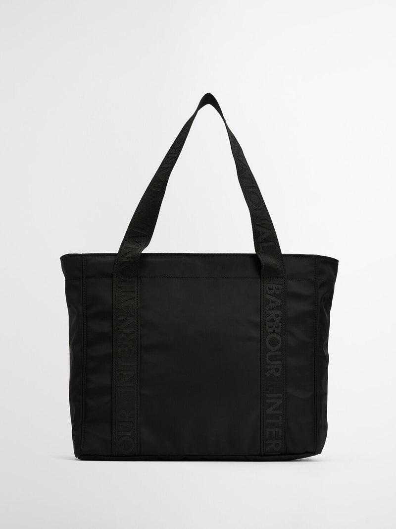 Barbour International black tote bag Qualify Logo, UK version