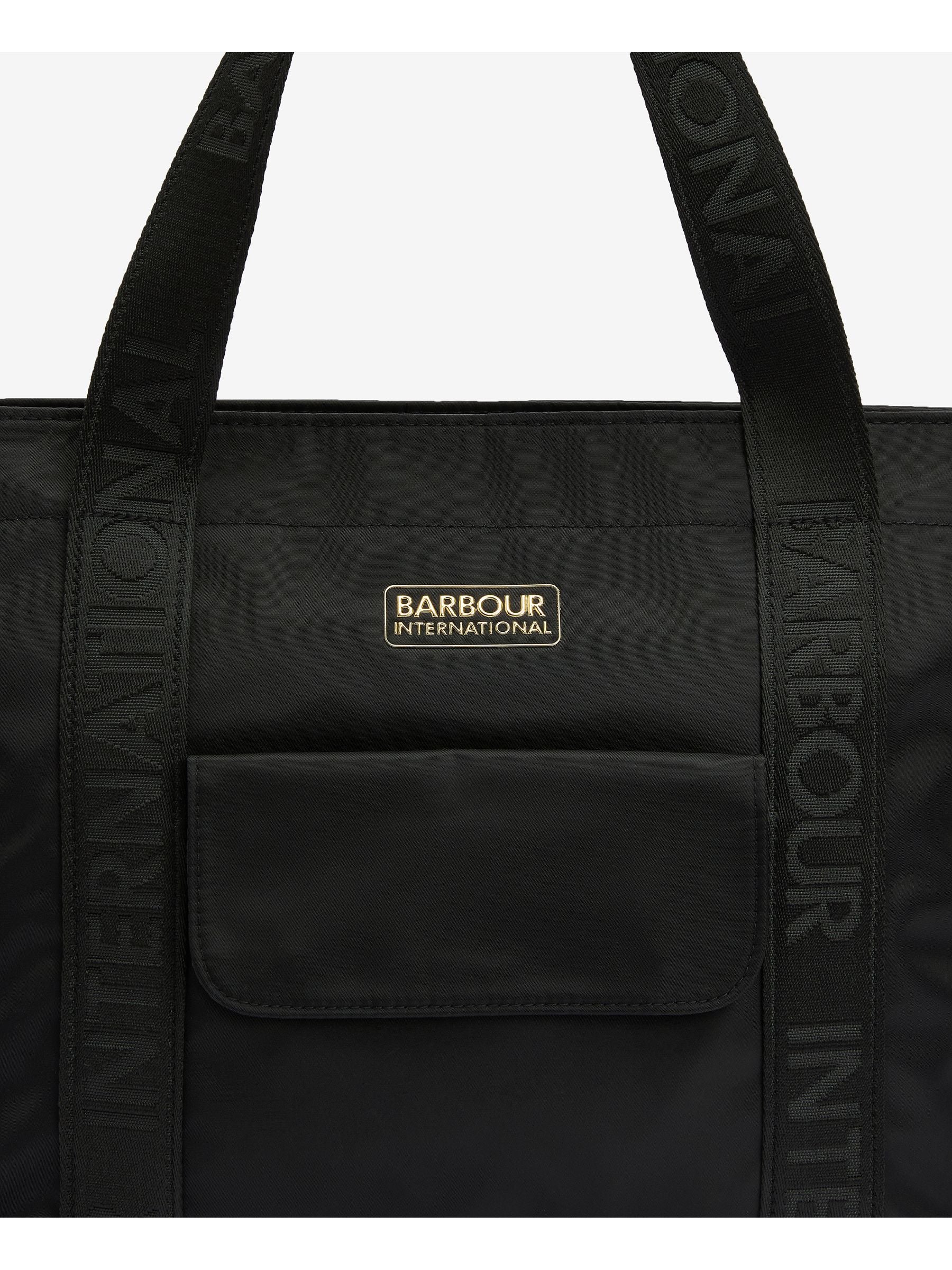 Barbour International black tote bag Qualify Logo, UK version