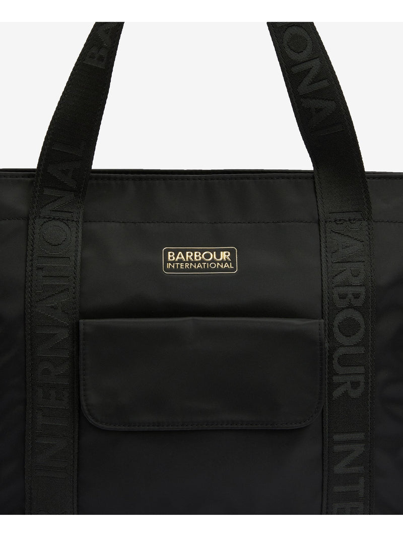 Barbour International black tote bag Qualify Logo, UK version