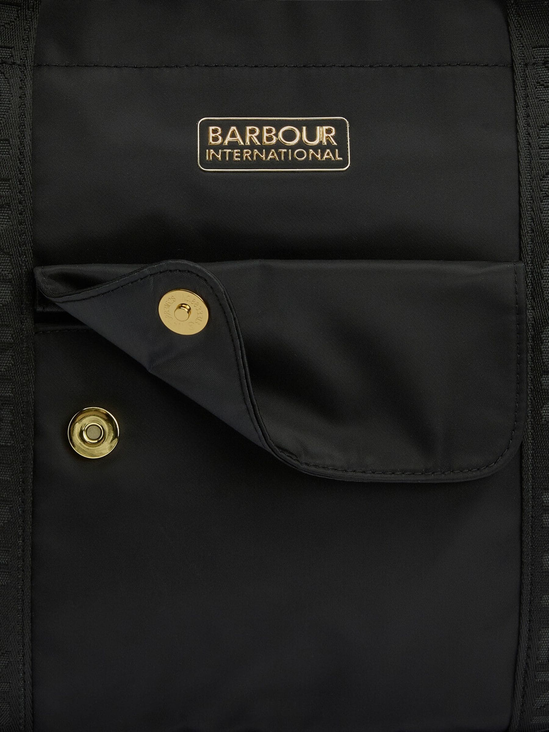 Barbour International black tote bag Qualify Logo, UK version