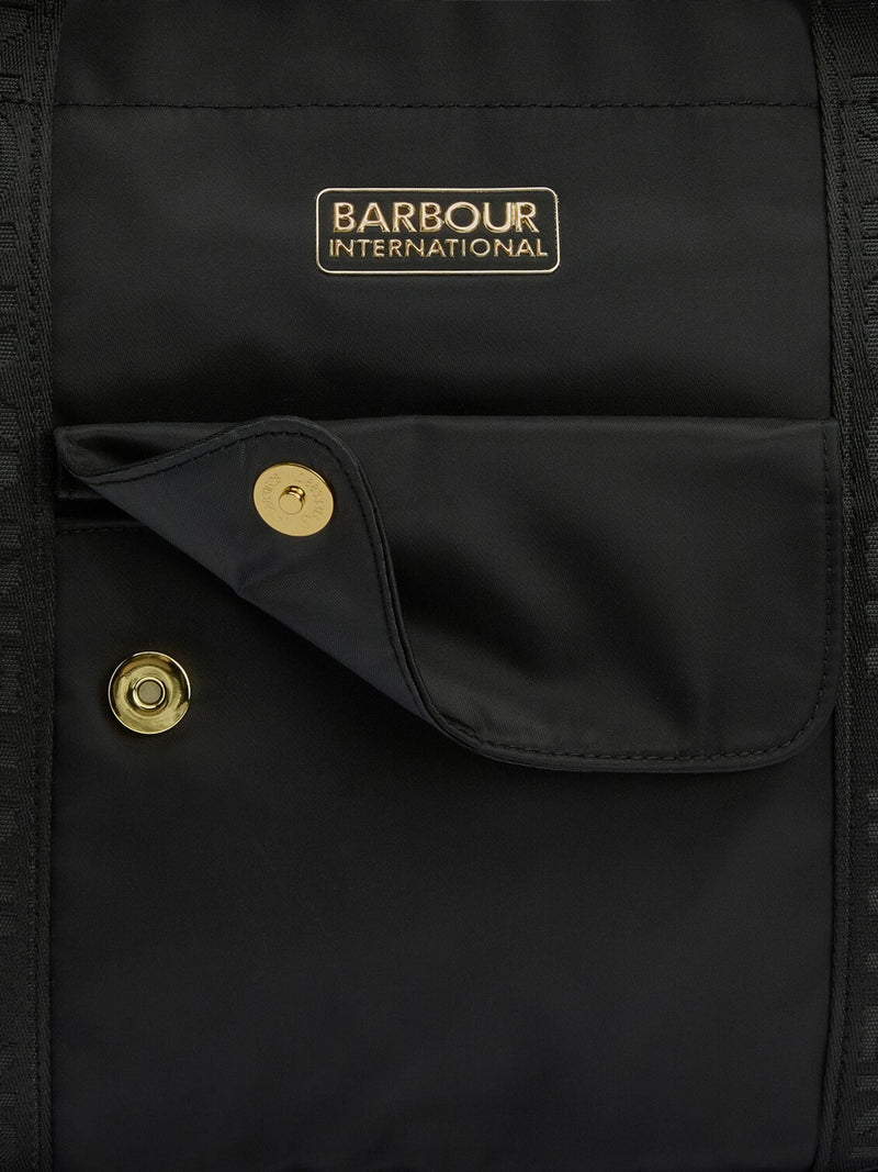 Barbour International black tote bag Qualify Logo, UK version