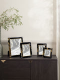 Blue navy marble glass photo frame - British product