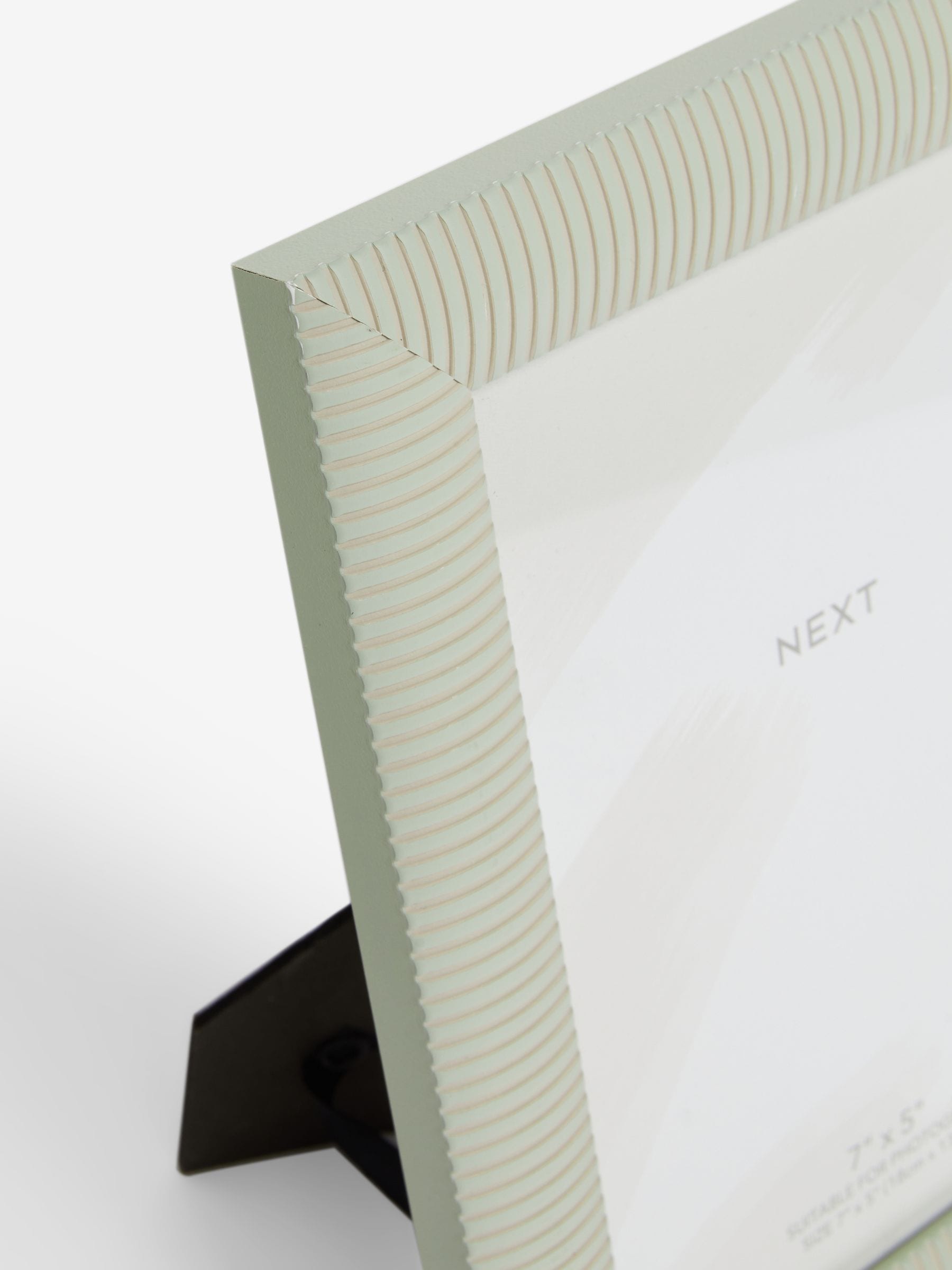 Green linear pattern photo frame set of 2 (British brand)