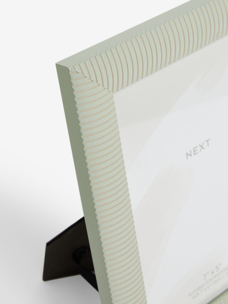 Green linear pattern photo frame set of 2 (British brand)
