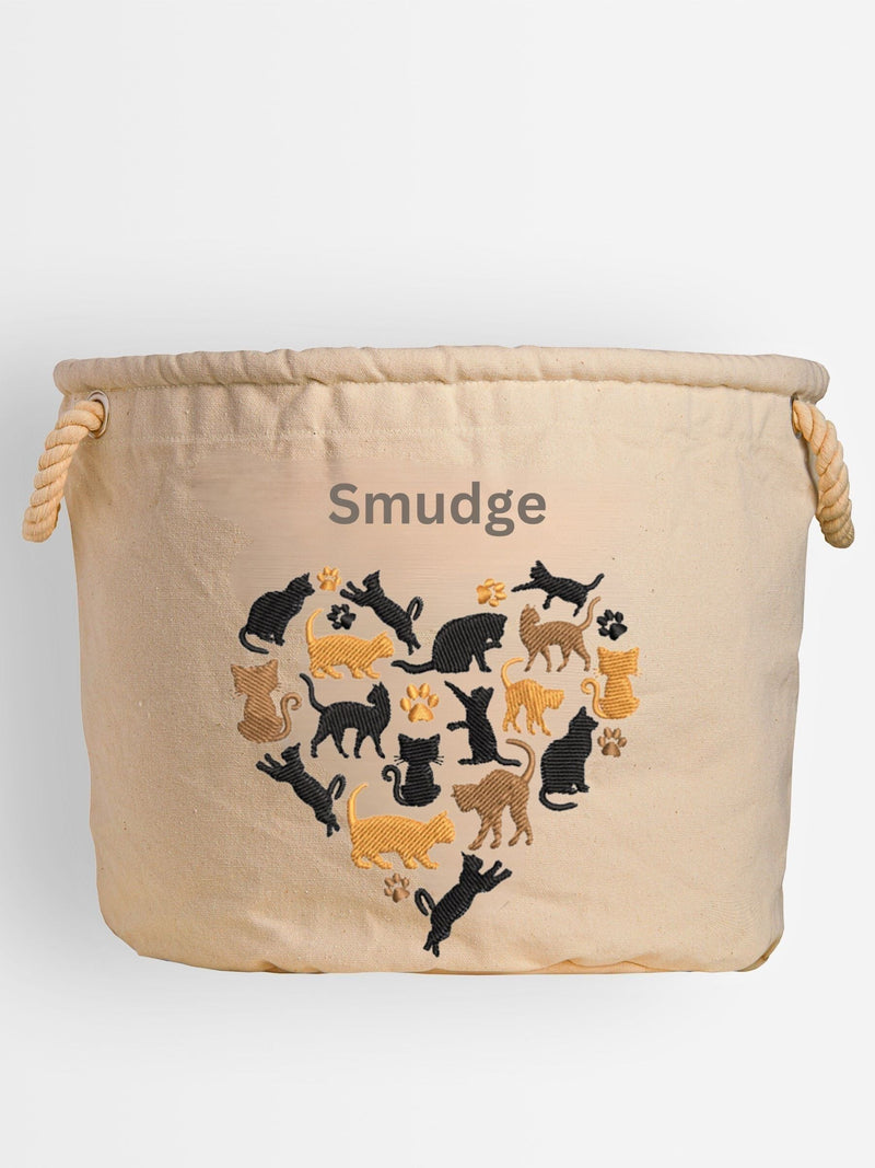 RUFF personalised cat toy tub 100% cotton, UK version