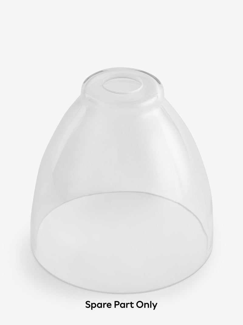 Clear glass lamp shade for Derwent ceiling light - British product