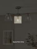 Clear glass lamp shade for Derwent ceiling light - British product
