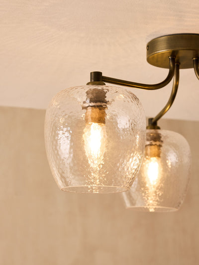 Next Clear Chester Flush Spare Part Glass Shade for E27994 14cm Height 15cm Diameter- Buy online at McGrocer