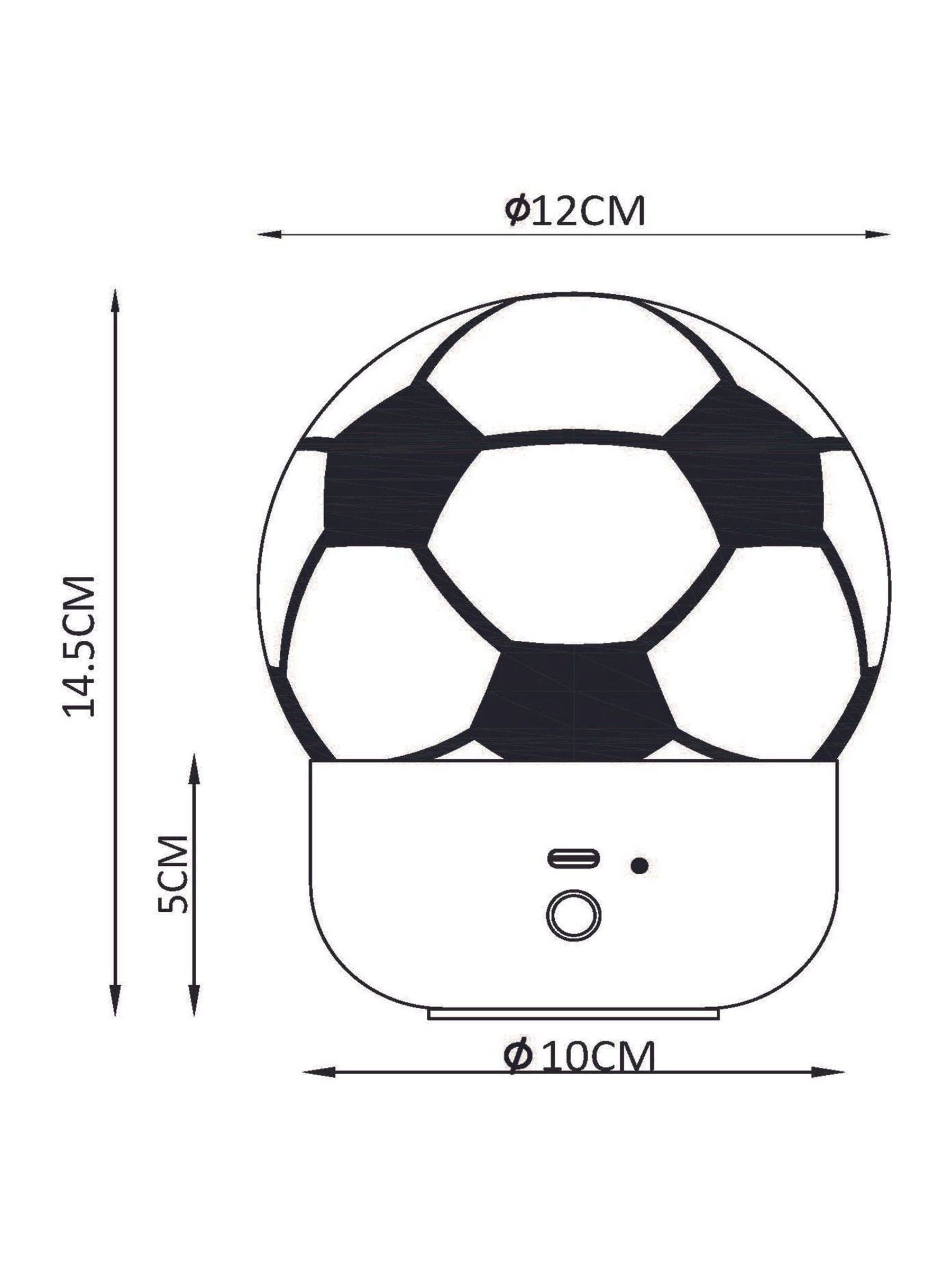 Black Pod rechargeable football touch lamp - British product