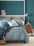 Secret Linen Store teal teasels duvet cover (British brand)