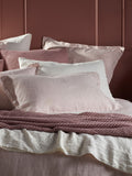 Secret Linen Store linen pillowcase with stripe pattern, standard size, imported from the UK