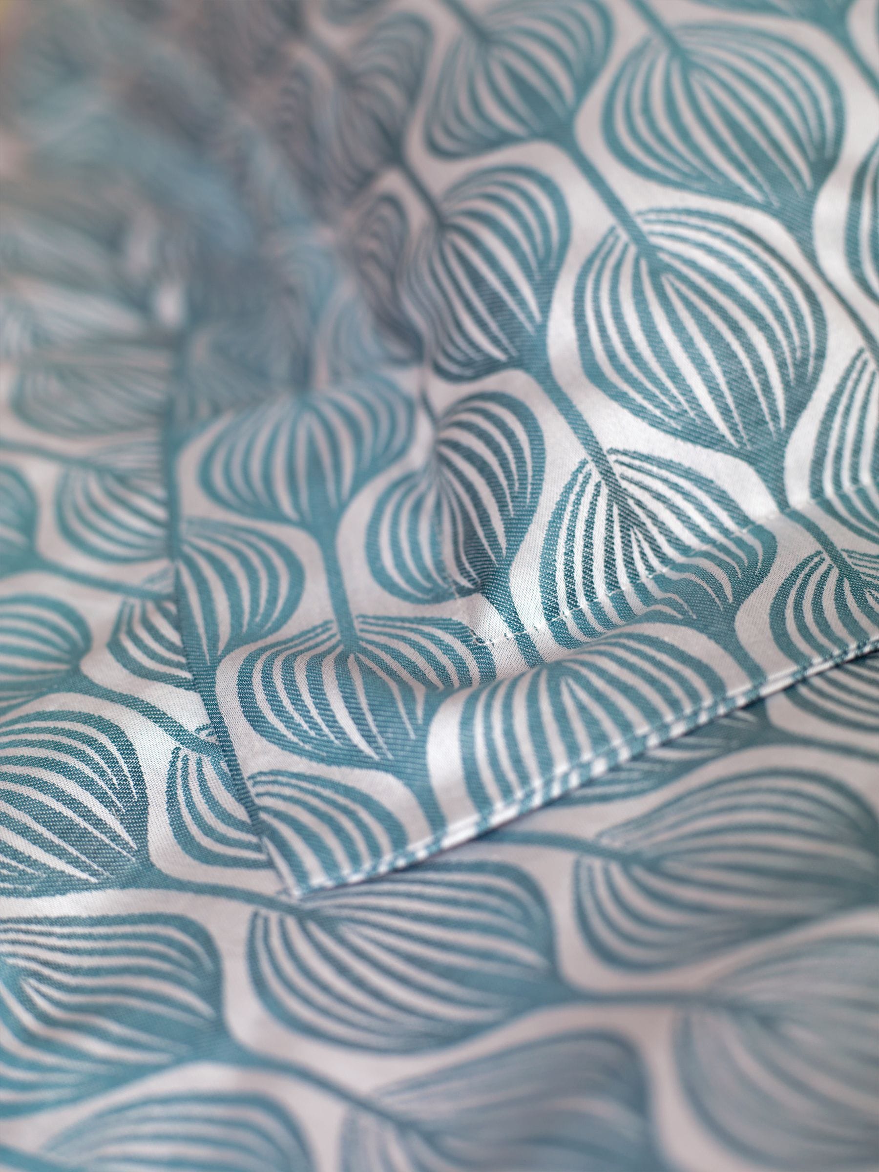Secret Linen Store Teal Teasels pillowcase, imported from the UK