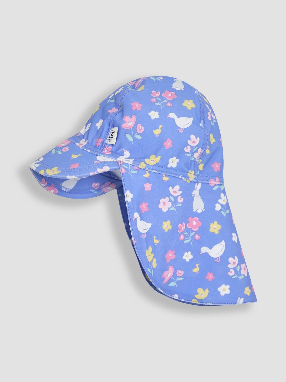 JoJo Maman Bébé blue UV sun protection hat for children, imported from the UK