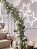 Lights4fun berry white Christmas garland 2m, UK version