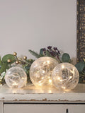 Lights4fun crackled glass fairy light orb set 8-12cm - British product