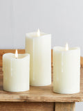 Lights4fun TruGlow Dripping Wax LED Pillar Candle Trio, UK version