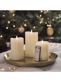 Lights4fun TruGlow Dripping Wax LED Pillar Candle Trio, UK version