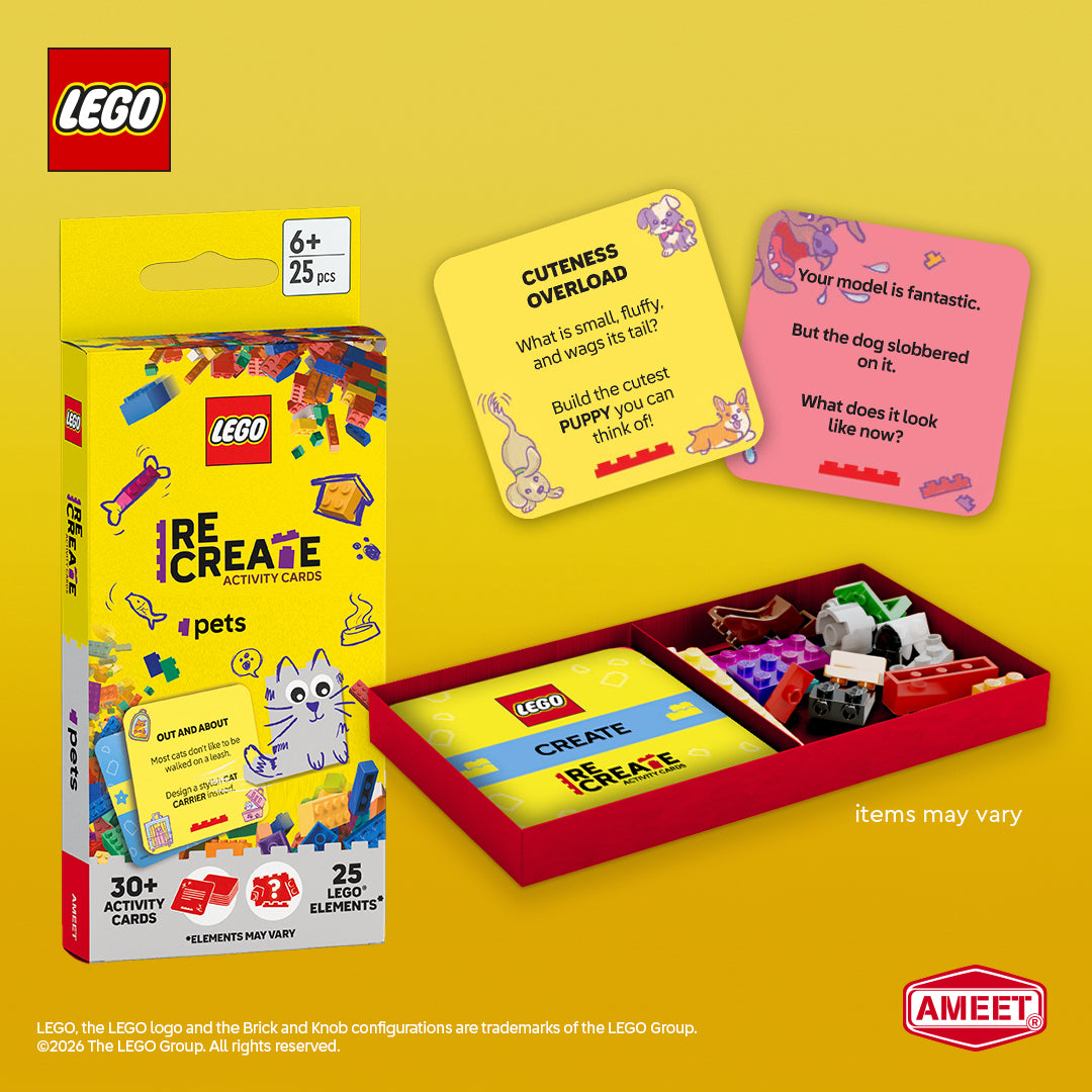 LEGO activity cards Pets pack with 25 pieces, imported from the UK