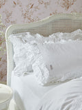 Shabby Chic by Rachel Ashwell pink broderie anglaise ruffle pillowcases set of 2 (British brand)