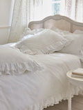 Shabby Chic by Rachel Ashwell pink broderie anglaise ruffle pillowcases set of 2 (British brand)
