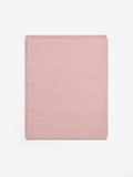 Jojo Maman Bébé pink embroidered flower knitted baby blanket, UK version