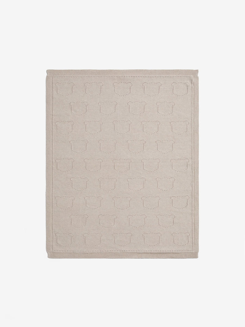 Jojo Maman Bébé bear pointelle knit baby blanket 90x70cm - British product