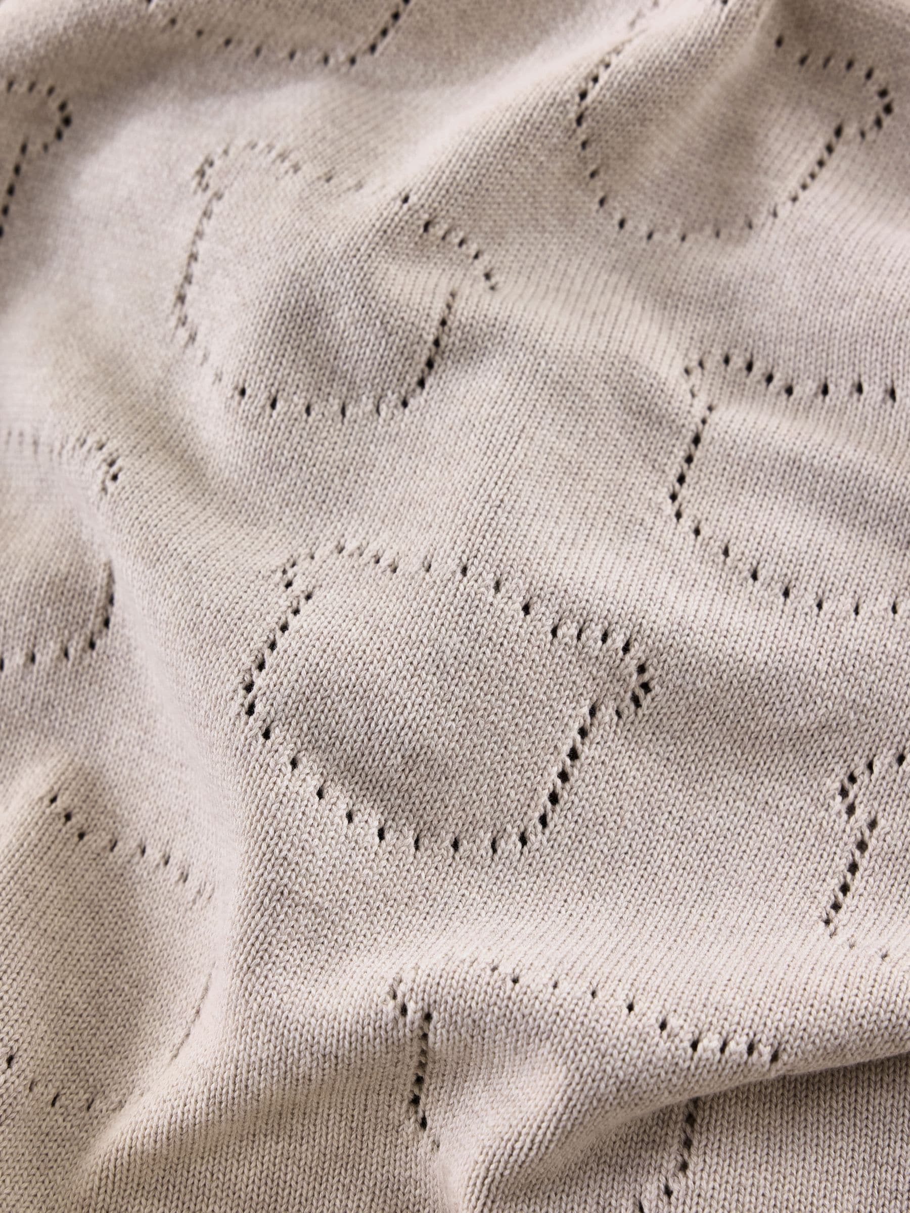 Jojo Maman Bébé bear pointelle knit baby blanket 90x70cm - British product