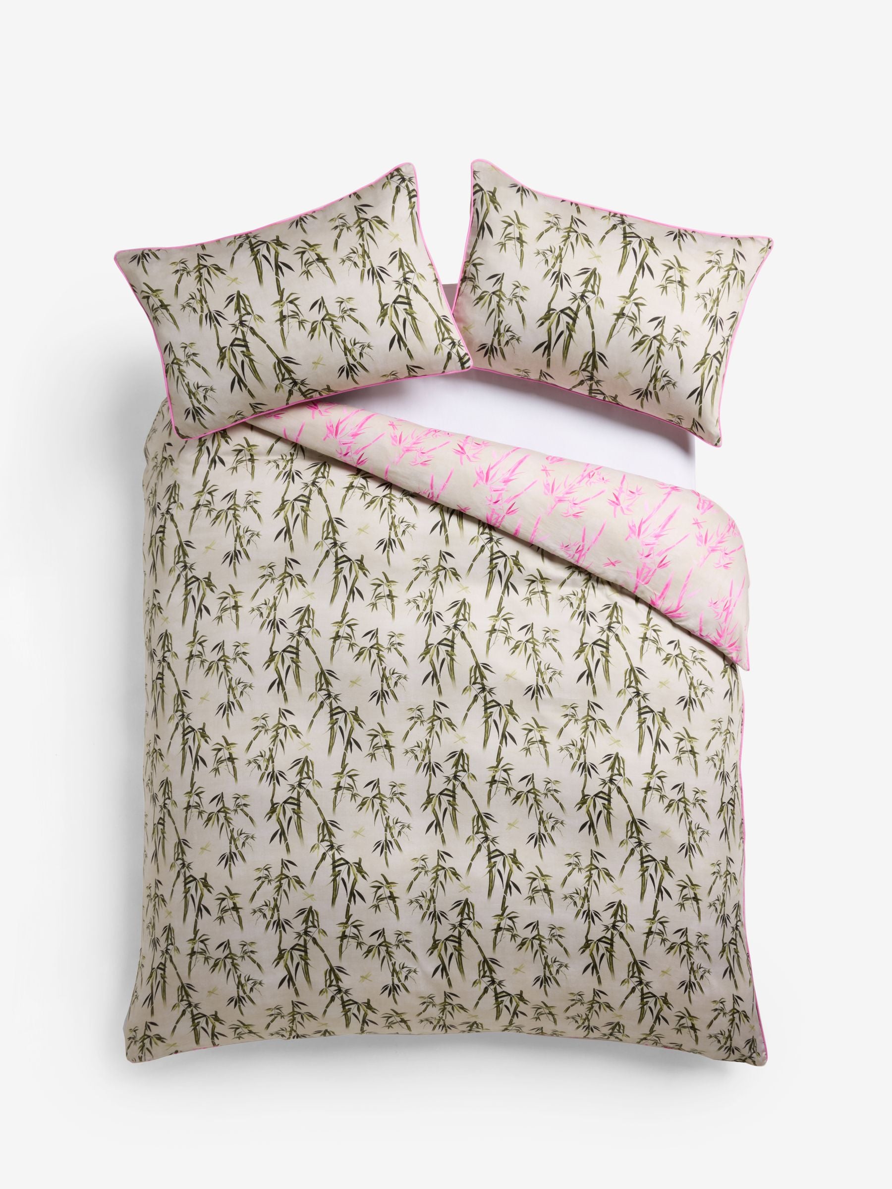 Rockett St George Vintage Bamboo duvet and pillowcase set, imported from the UK