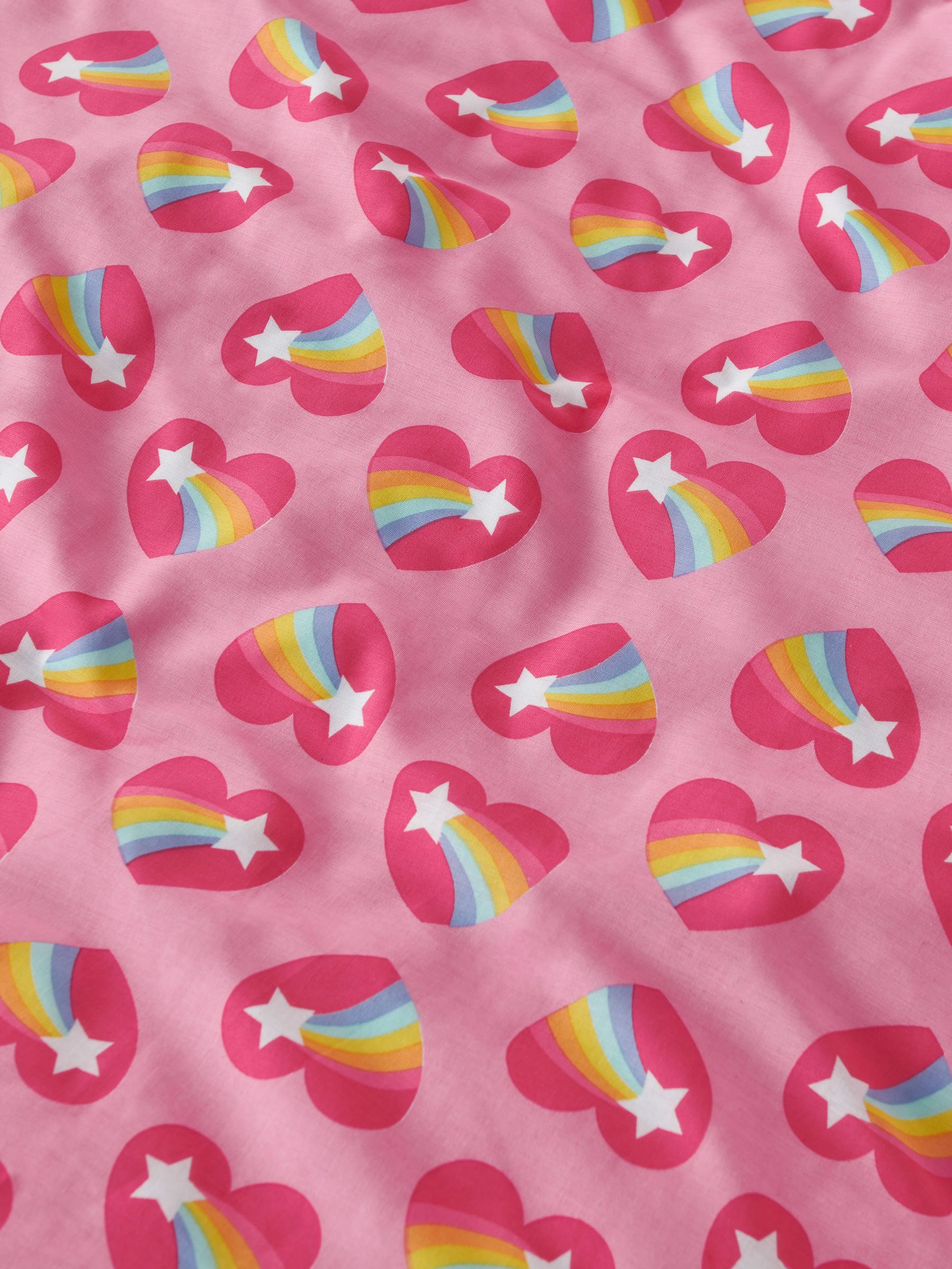 Little Bird by Jools Oliver Heart Rainbow duvet cover and pillowcase set, UK version