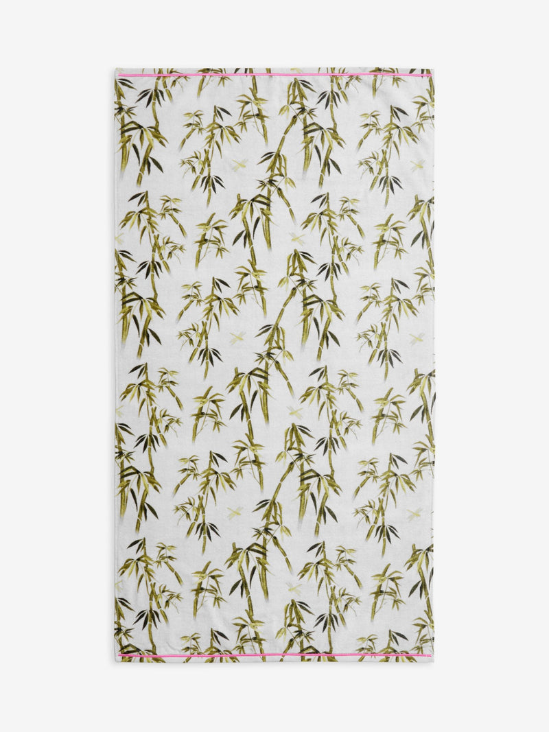 Rockett St George green bamboo printed towel, imported from the UK