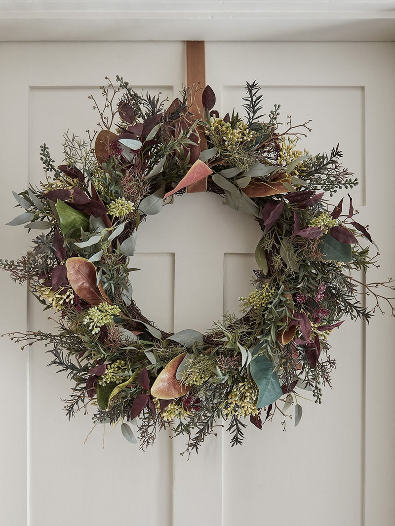 Lights4fun pre-lit autumn and Christmas wreath 60cm, UK version