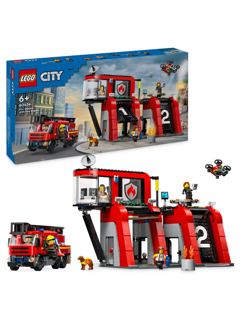 LEGO City Fire Station playset 60414, imported from the UK