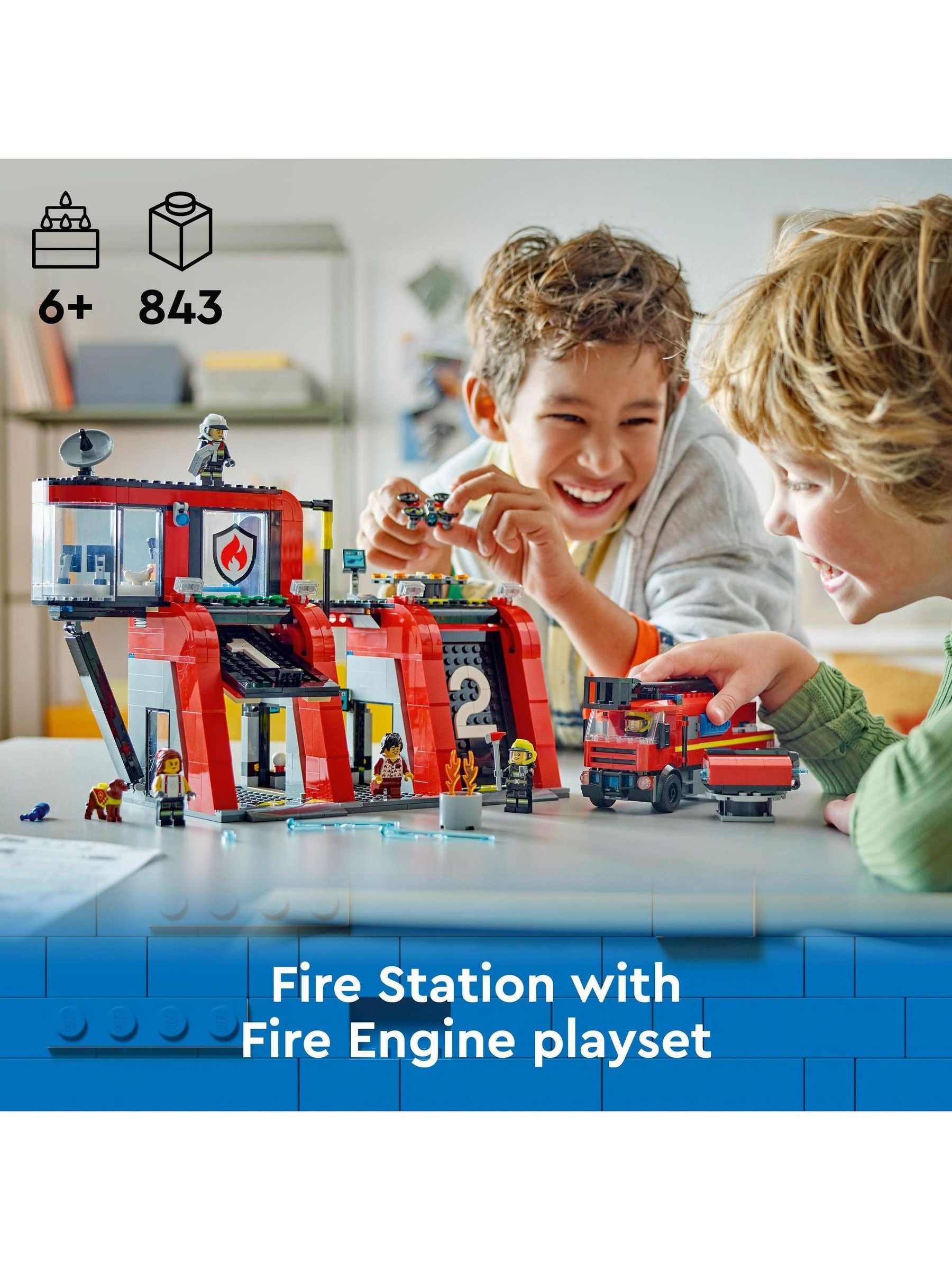 LEGO City Fire Station playset 60414, imported from the UK