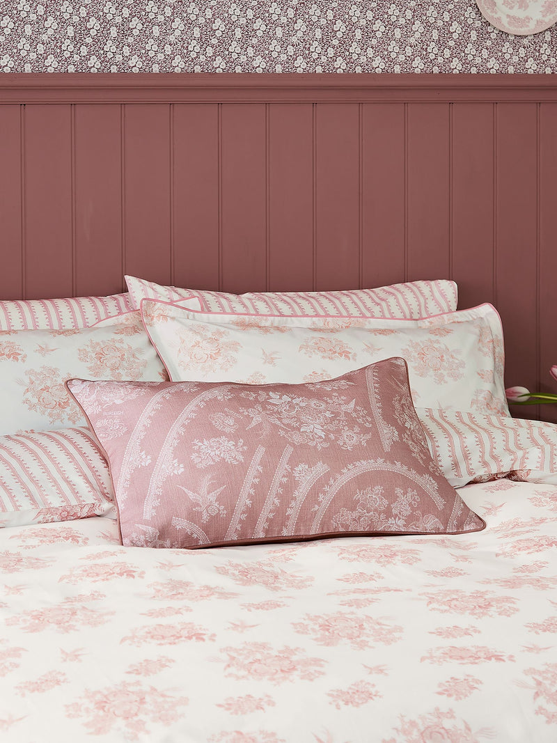 Burleigh X Bedeck Of Belfast Pink Asiatic Pheasants duvet cover and pillowcase set - British product
