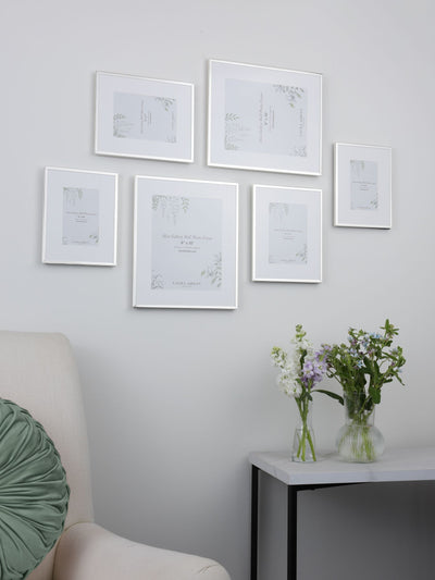 Neste Laura Ashley Sett med 6 Sølv Alisa Galleri Fotorammer - Kjøp online hos McGrocer