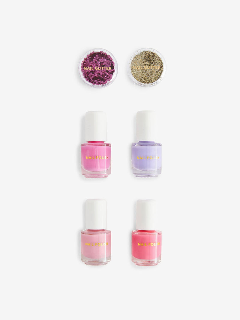 Miss Sparkle nail set with glitter pots, imported from the UK