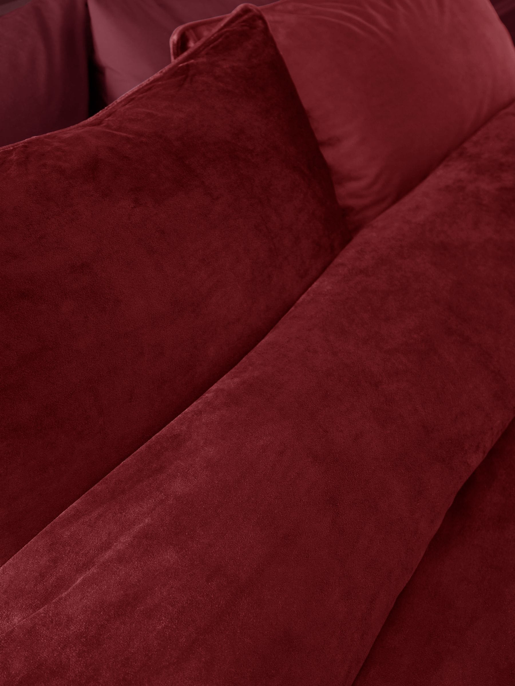 Catherine Lansfield Raspberry Red King velvet duvet cover set - British product