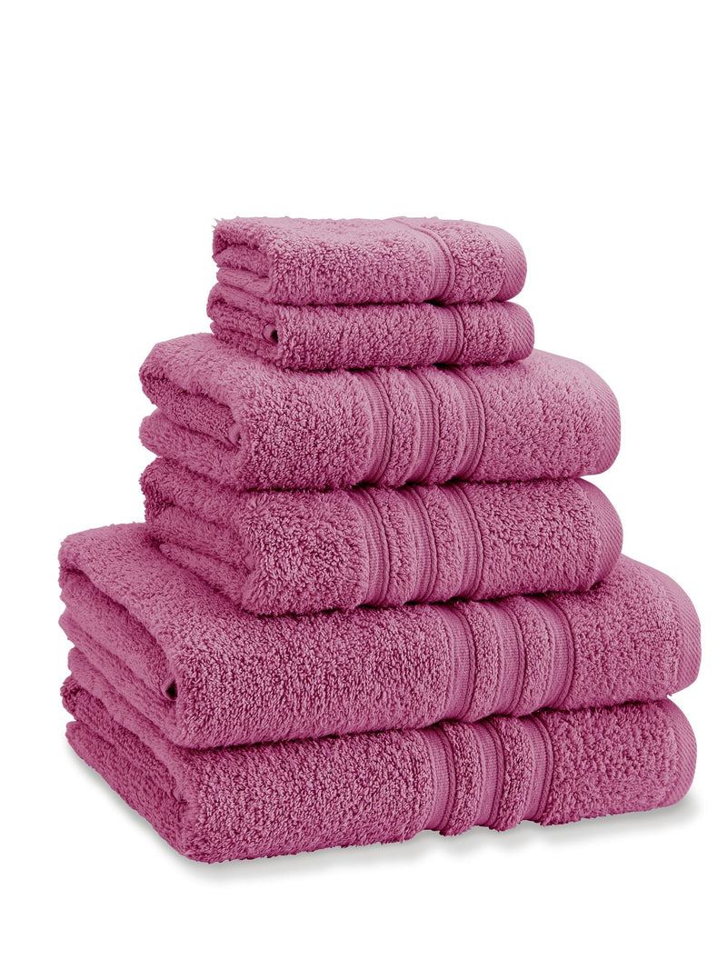 Catherine Lansfield 6 Piece Charcoal Grey Zero Twist 100% Cotton Towel Set