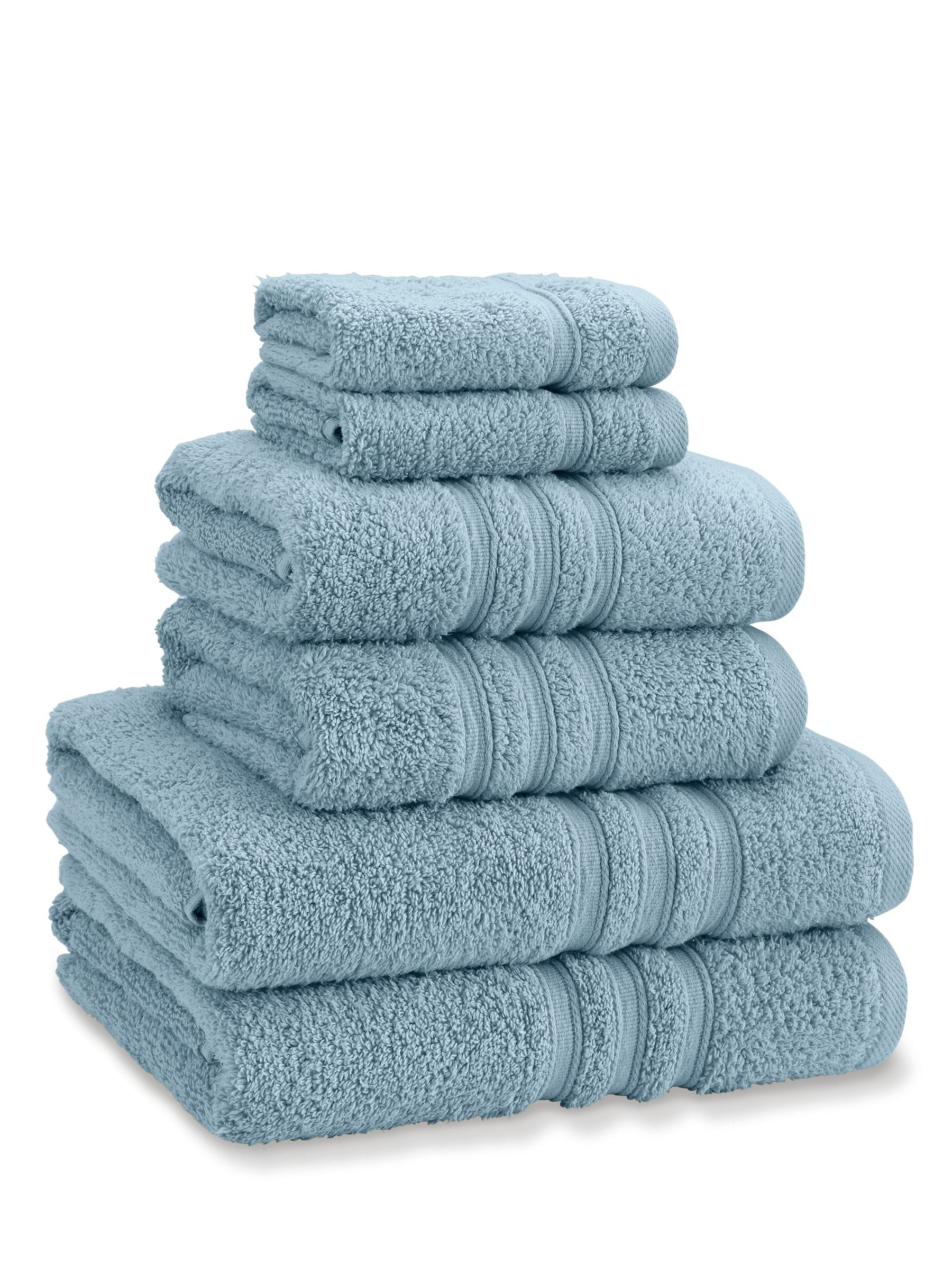 Catherine Lansfield 6 Piece Charcoal Grey Zero Twist 100% Cotton Towel Set