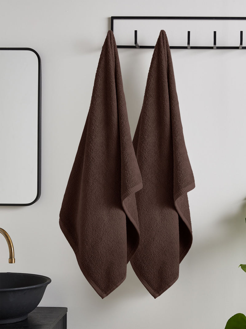 Catherine Lansfield Grey Anti Bacterial 100% Cotton Bath Sheet Towels (Set of 2, 90x140 cm)