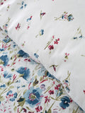 Bianca Blue duvet cover set with Ophelia floral print - British product