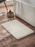 Bianca white aspen bobble bath mat 50x80cm, imported from the UK